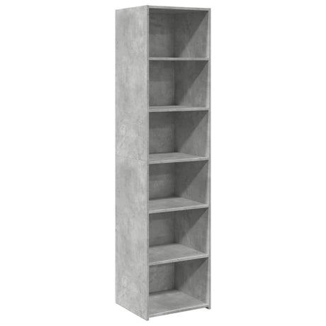 Hoge kast 45x41x185 cm bewerkt hout betongrijs - AllerleiShop