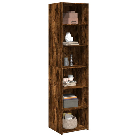 Hoge kast 45x41x185 cm bewerkt hout gerookt eikenkleurig - AllerleiShop