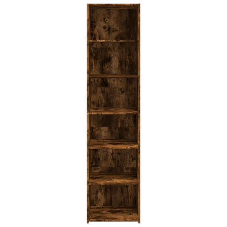 Hoge kast 45x41x185 cm bewerkt hout gerookt eikenkleurig - AllerleiShop