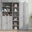 Hoge kast 45x41x185 cm bewerkt hout grijs sonoma eikenkleurig - AllerleiShop