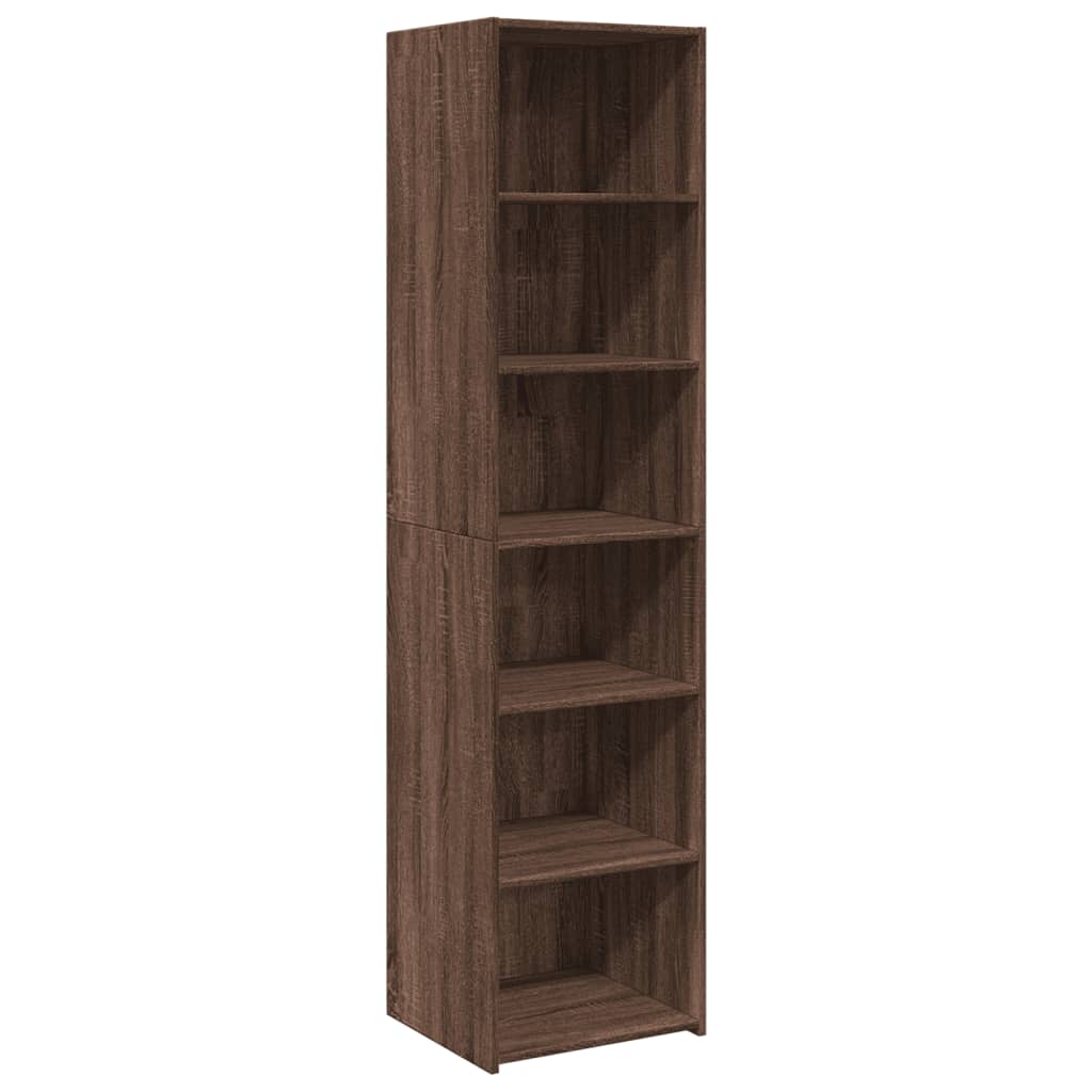 Hoge kast 45x41x185 cm bewerkt hout bruin eikenkleurig - AllerleiShop