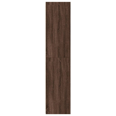 Hoge kast 45x41x185 cm bewerkt hout bruin eikenkleurig - AllerleiShop