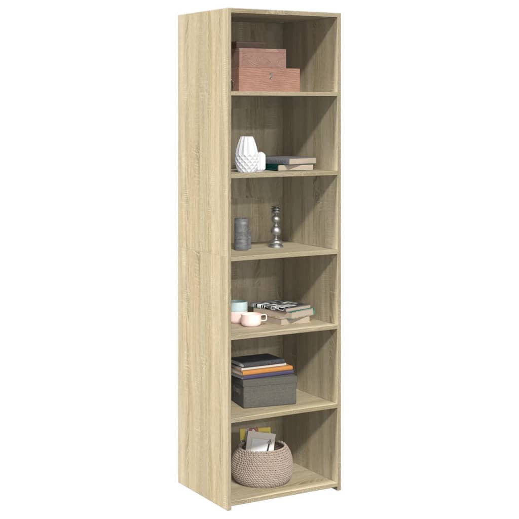 Hoge kast 50x41x185 cm bewerkt hout sonoma eikenkleurig - AllerleiShop