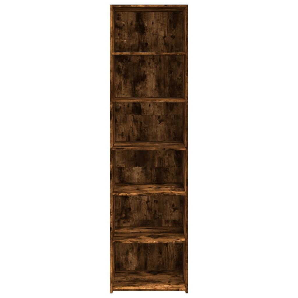 Hoge kast 50x41x185 cm bewerkt hout gerookt eikenkleurig - AllerleiShop