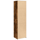 Hoge kast 50x41x185 cm bewerkt hout gerookt eikenkleurig - AllerleiShop