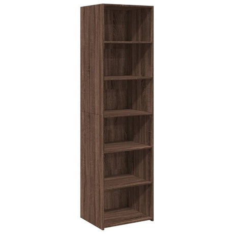 Hoge kast 50x41x185 cm bewerkt hout bruin eikenkleurig - AllerleiShop