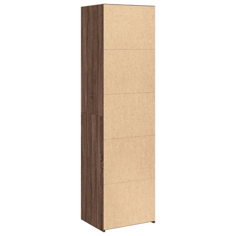 Hoge kast 50x41x185 cm bewerkt hout bruin eikenkleurig - AllerleiShop