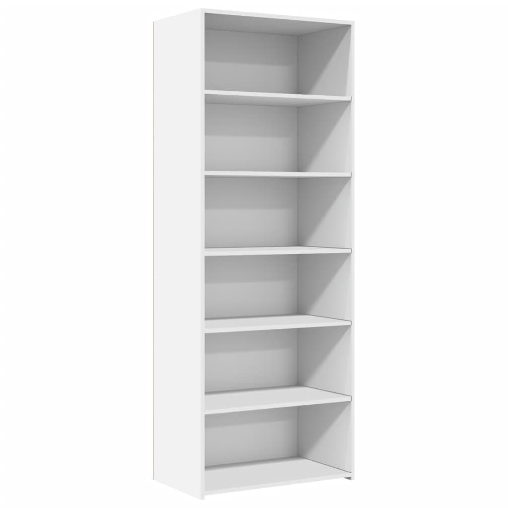 Hoge kast 70x41x185 cm bewerkt hout wit - AllerleiShop