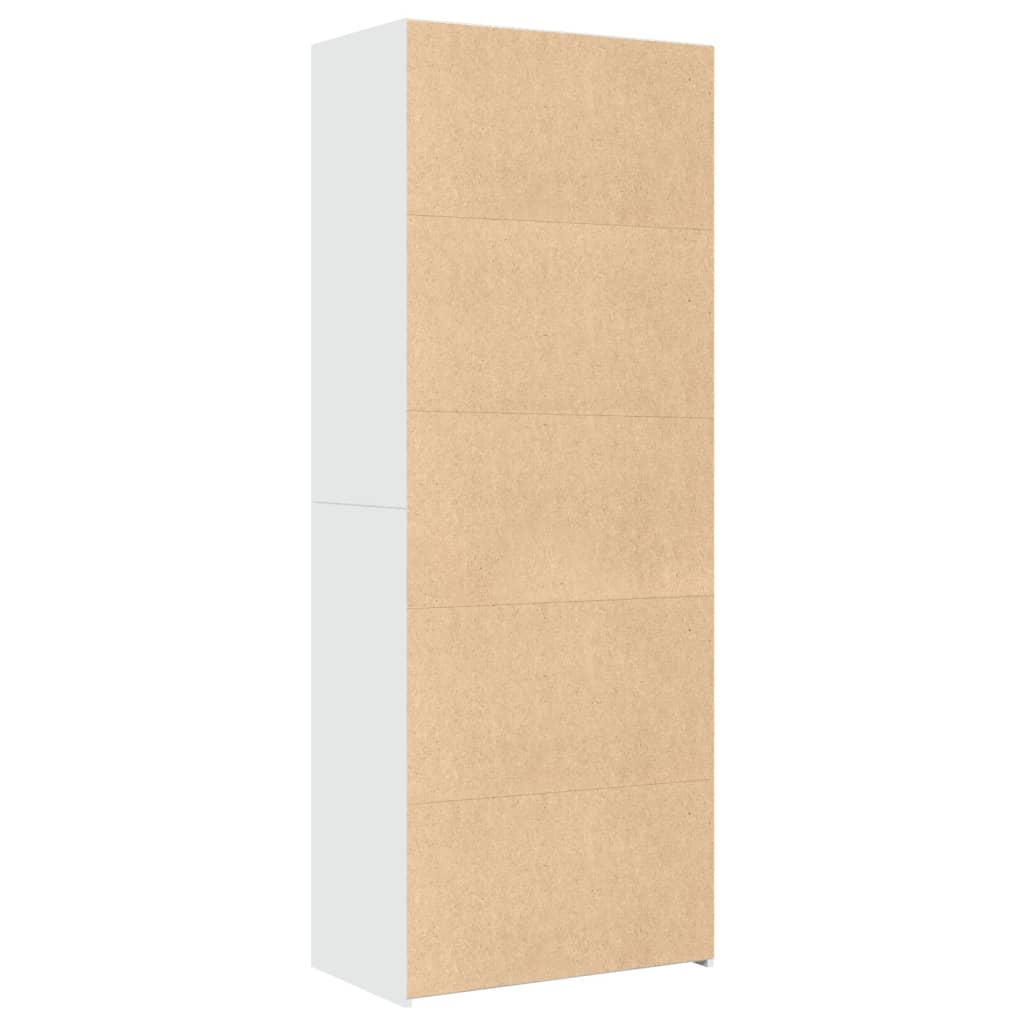 Hoge kast 70x41x185 cm bewerkt hout wit - AllerleiShop