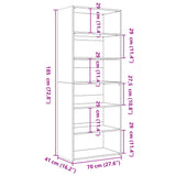 Hoge kast 70x41x185 cm bewerkt hout wit - AllerleiShop