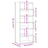 Hoge kast 70x41x185 cm bewerkt hout zwart - AllerleiShop