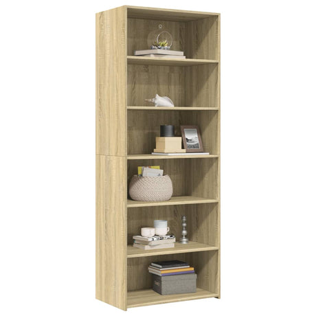 Hoge kast 70x41x185 cm bewerkt hout sonoma eikenkleurig - AllerleiShop