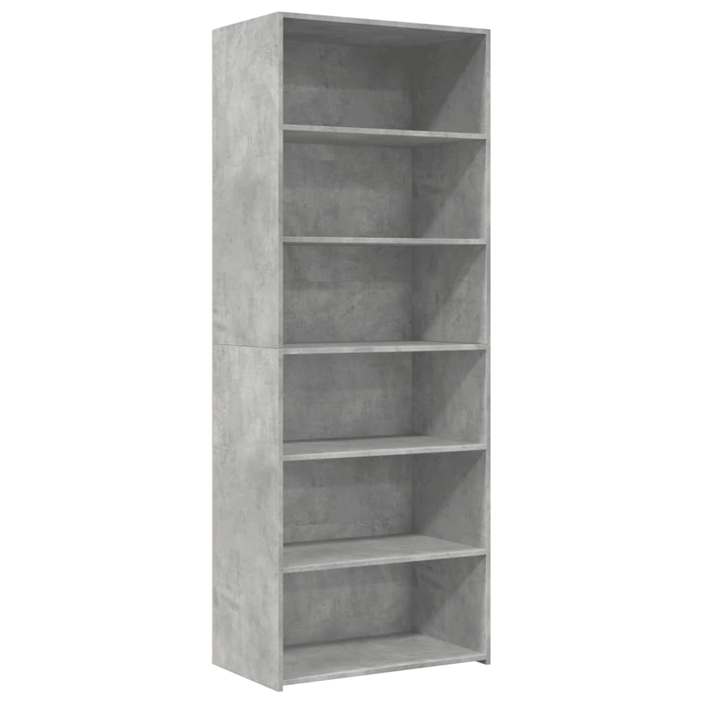 Hoge kast 70x41x185 cm bewerkt hout betongrijs - AllerleiShop