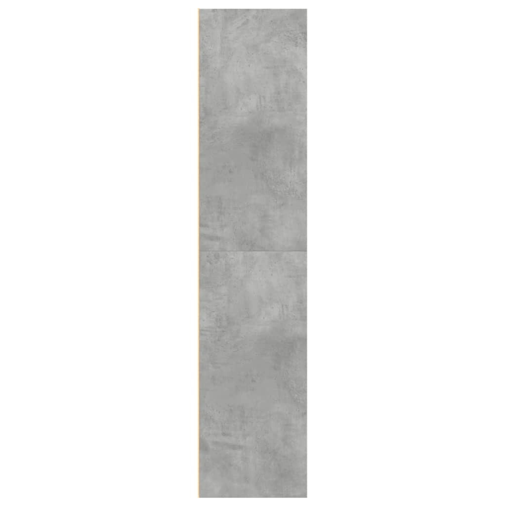 Hoge kast 70x41x185 cm bewerkt hout betongrijs - AllerleiShop