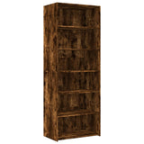 Hoge kast 70x41x185 cm bewerkt hout gerookt eikenkleurig - AllerleiShop