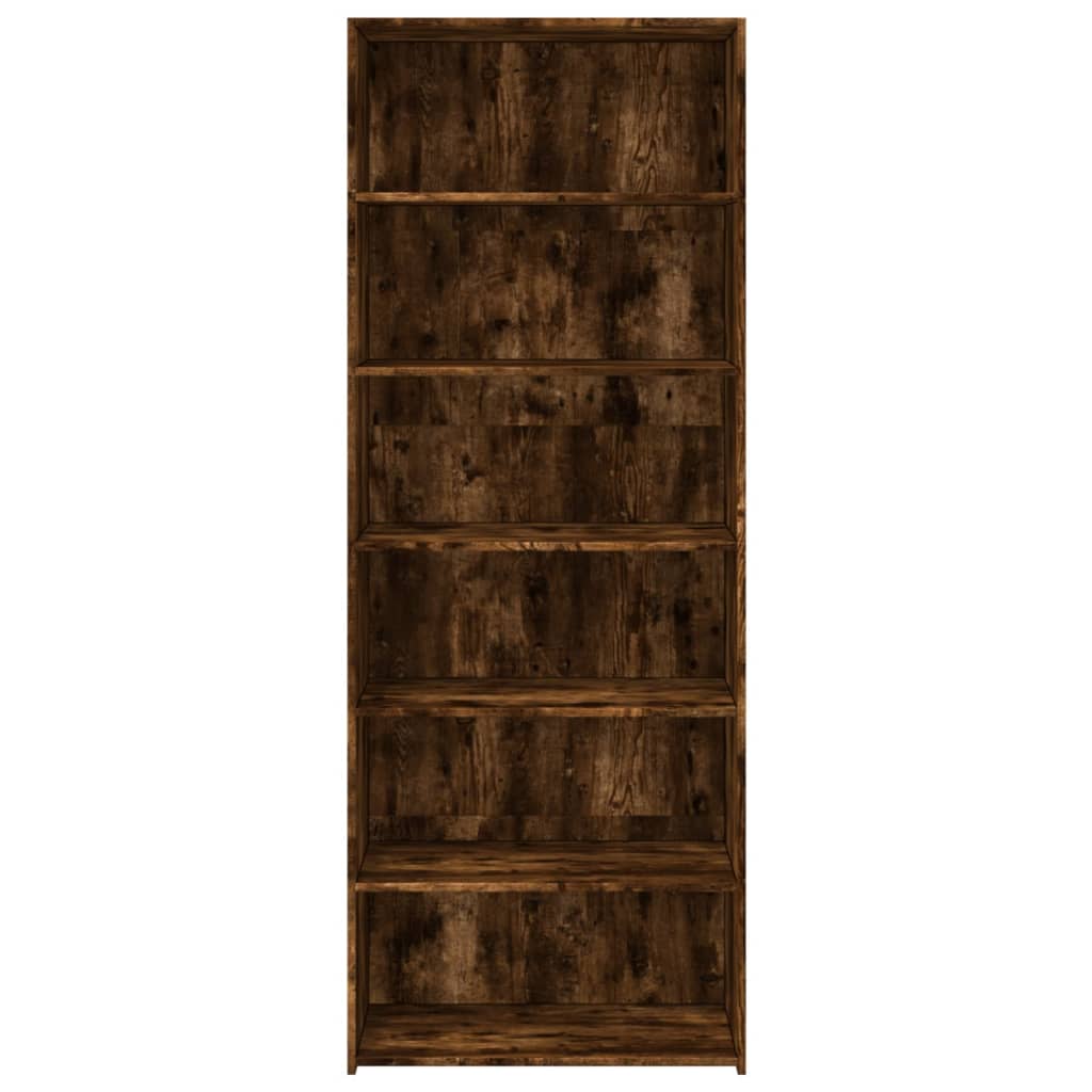 Hoge kast 70x41x185 cm bewerkt hout gerookt eikenkleurig - AllerleiShop