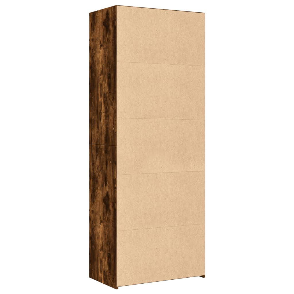 Hoge kast 70x41x185 cm bewerkt hout gerookt eikenkleurig - AllerleiShop