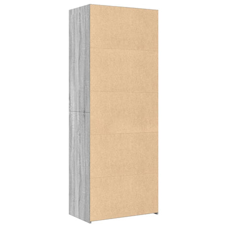 Hoge kast 70x41x185 cm bewerkt hout grijs sonoma eikenkleurig - AllerleiShop