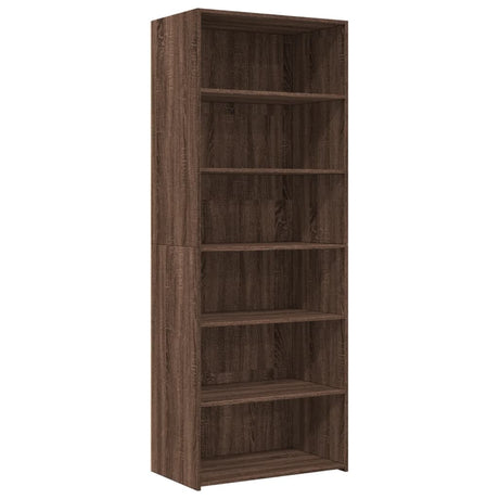 Hoge kast 70x41x185 cm bewerkt hout bruin eikenkleur - AllerleiShop