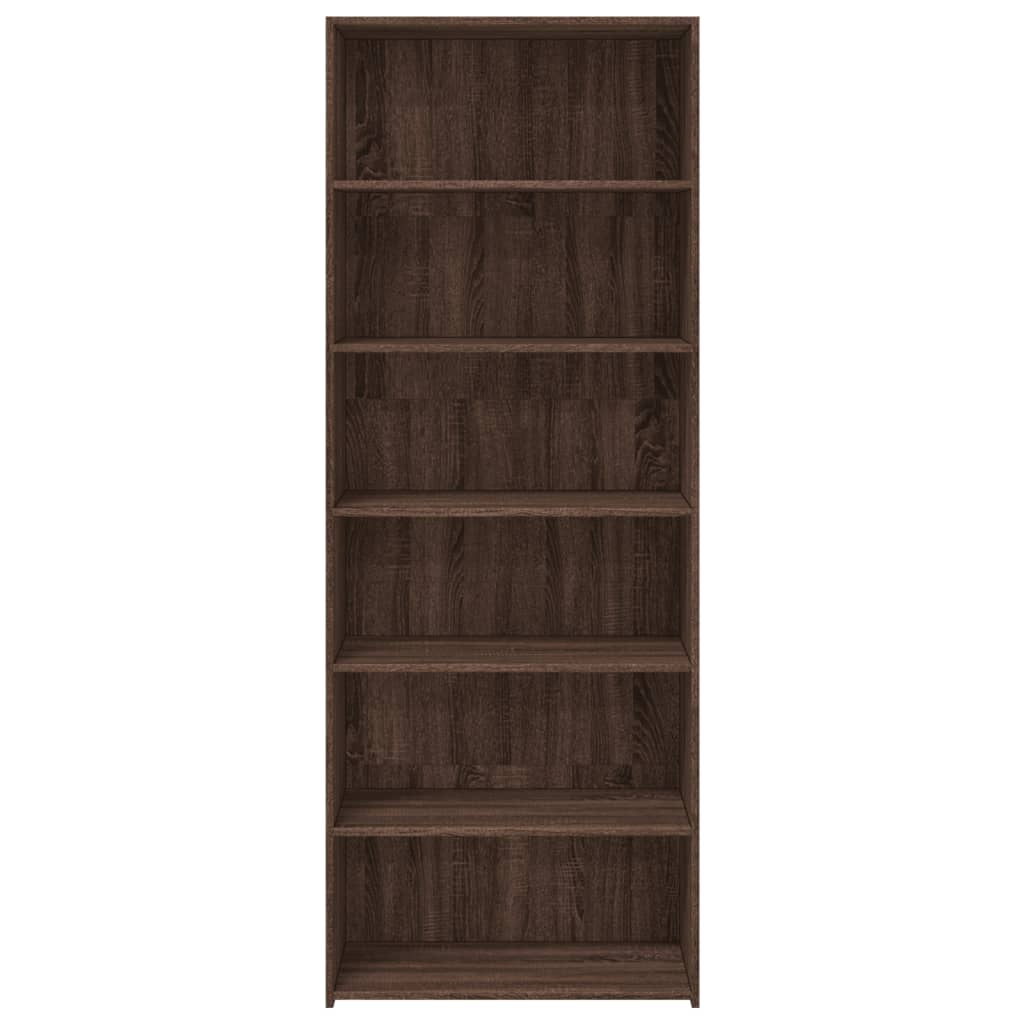 Hoge kast 70x41x185 cm bewerkt hout bruin eikenkleur - AllerleiShop