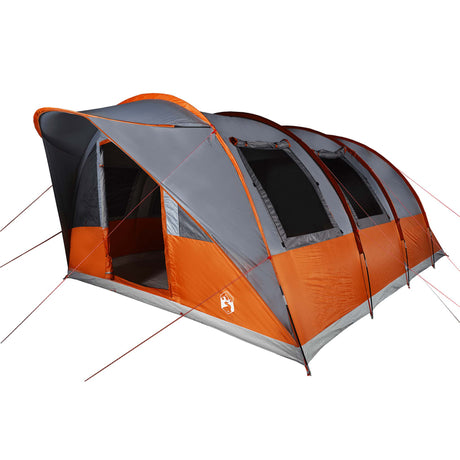 Tunneltent 5-persoons waterdicht grijs en oranje - AllerleiShop