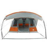 Tunneltent 5-persoons waterdicht grijs en oranje - AllerleiShop