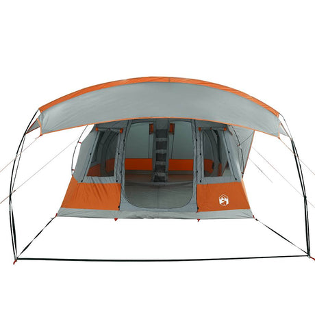 Tunneltent 5-persoons waterdicht grijs en oranje - AllerleiShop