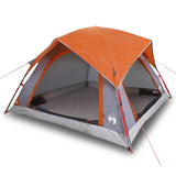 Tent 4-persoons waterdicht grijs en oranje - AllerleiShop