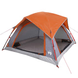 Tent 4-persoons waterdicht grijs en oranje - AllerleiShop