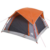 Tent 4-persoons waterdicht grijs en oranje - AllerleiShop