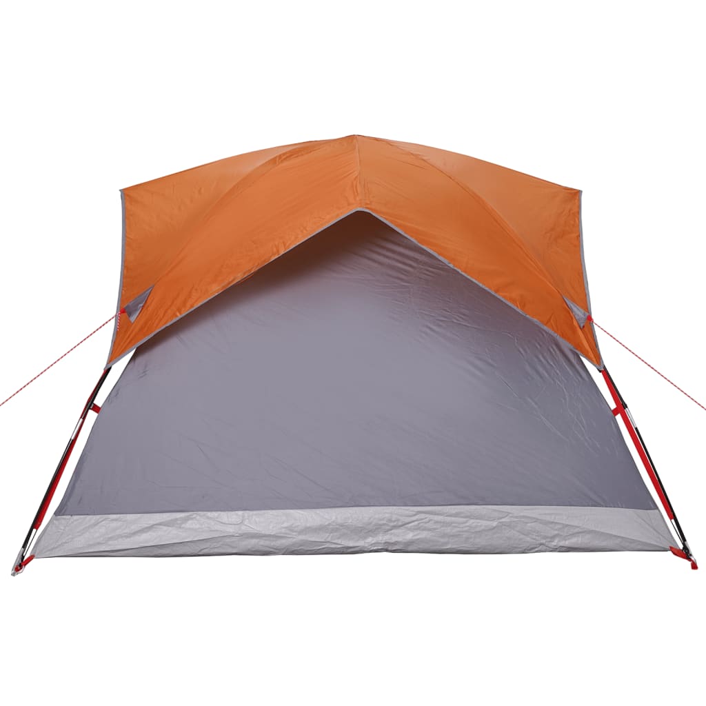 Tent 4-persoons waterdicht grijs en oranje - AllerleiShop