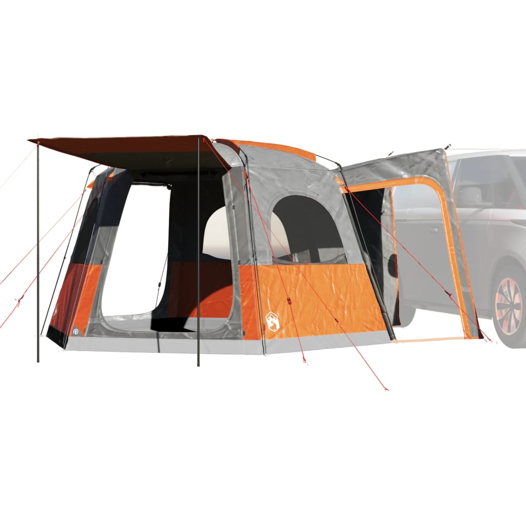 Autotent 4-persoons waterdicht grijs en oranje - AllerleiShop