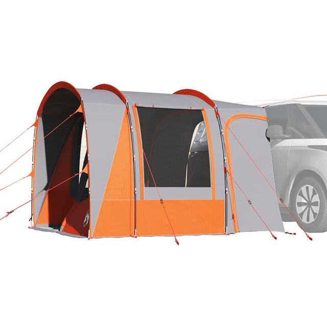 Autotent 4-persoons waterdicht grijs en oranje - AllerleiShop