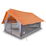 Tent 5-persoons waterdicht grijs en oranje - AllerleiShop