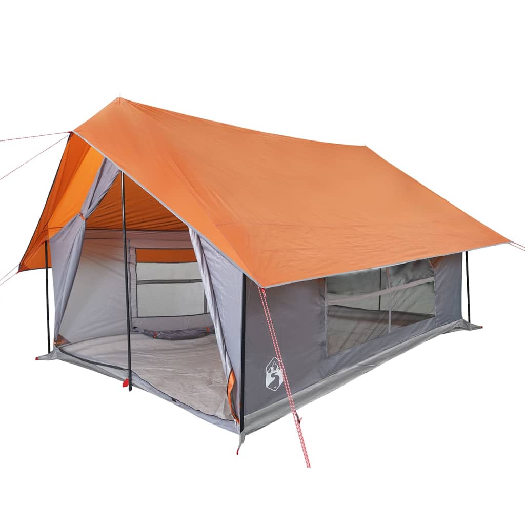 Tent 5-persoons waterdicht grijs en oranje - AllerleiShop