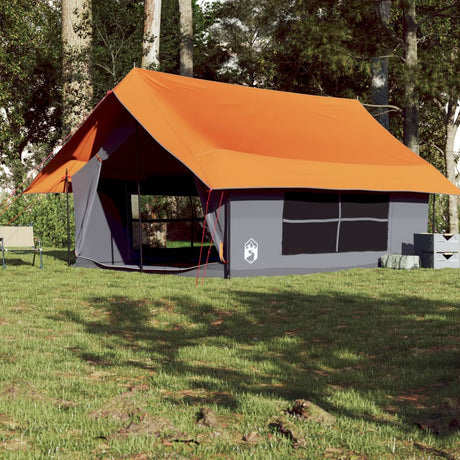 Tent 5-persoons waterdicht grijs en oranje - AllerleiShop