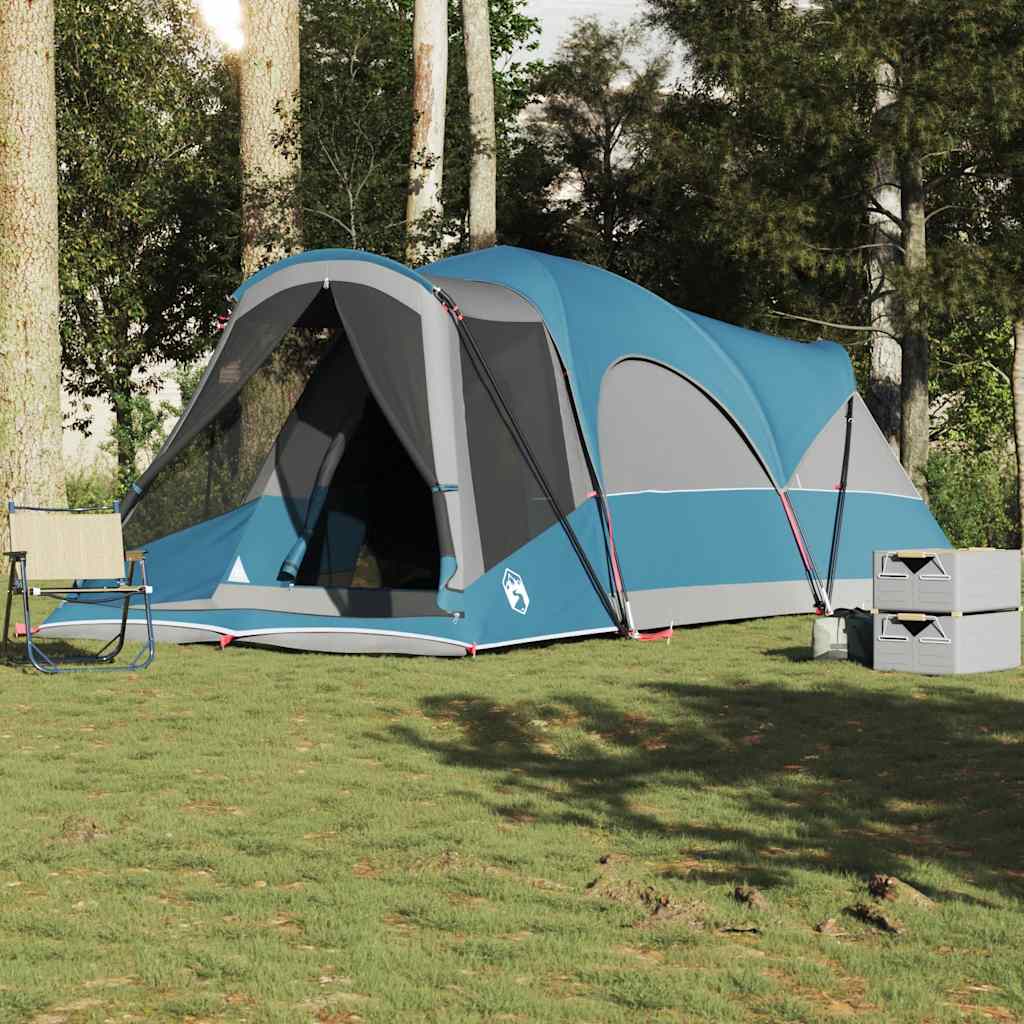 Tunneltent voor gezin 8-persoons waterdicht blauw