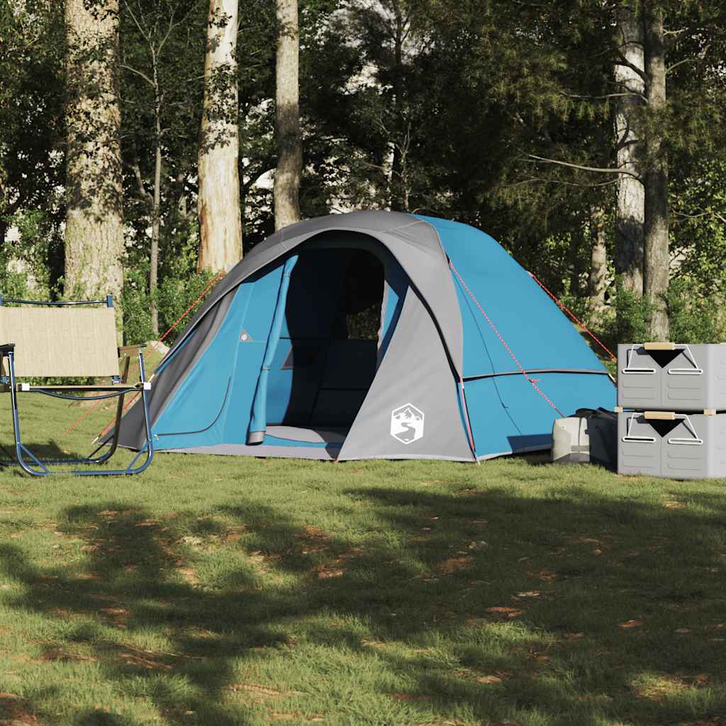 Tent 4-persoons waterdicht blauw