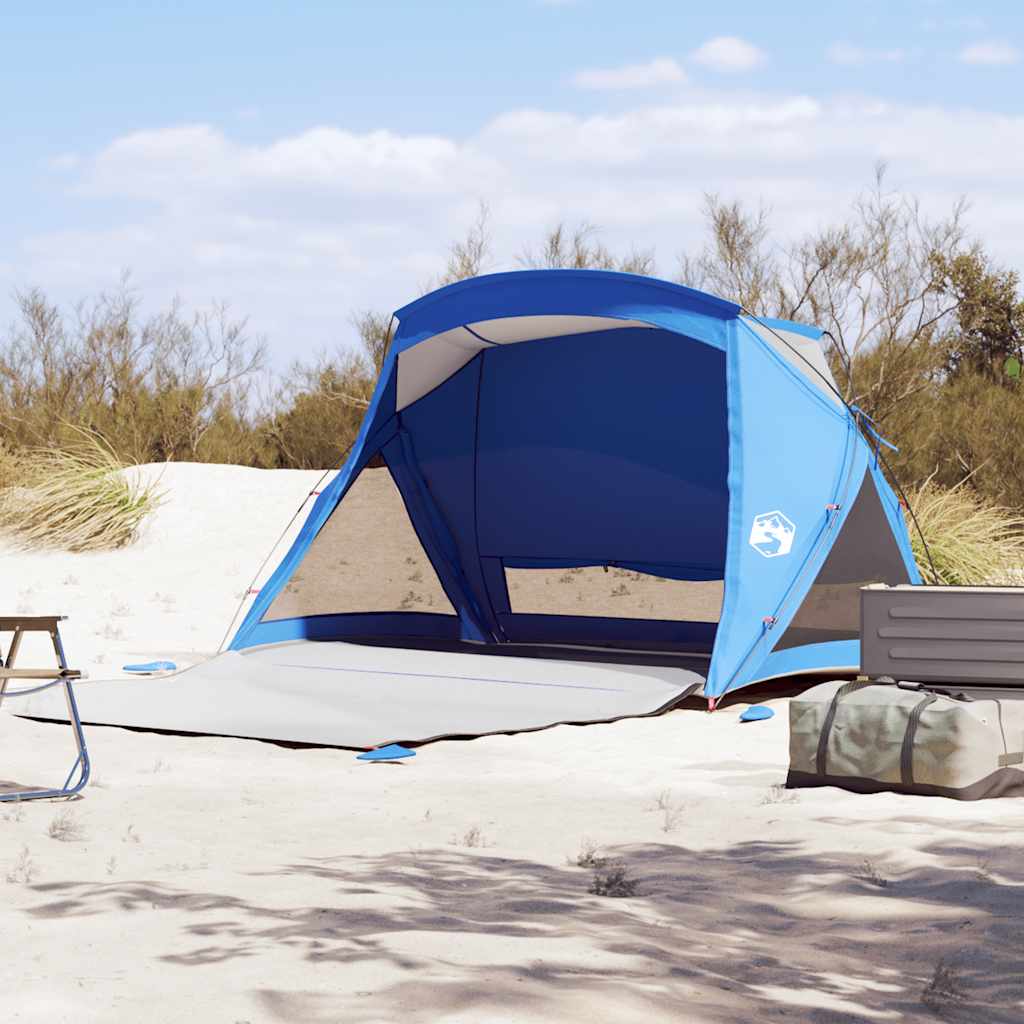 Strandtent 2-persoons waterdicht azuurblauw