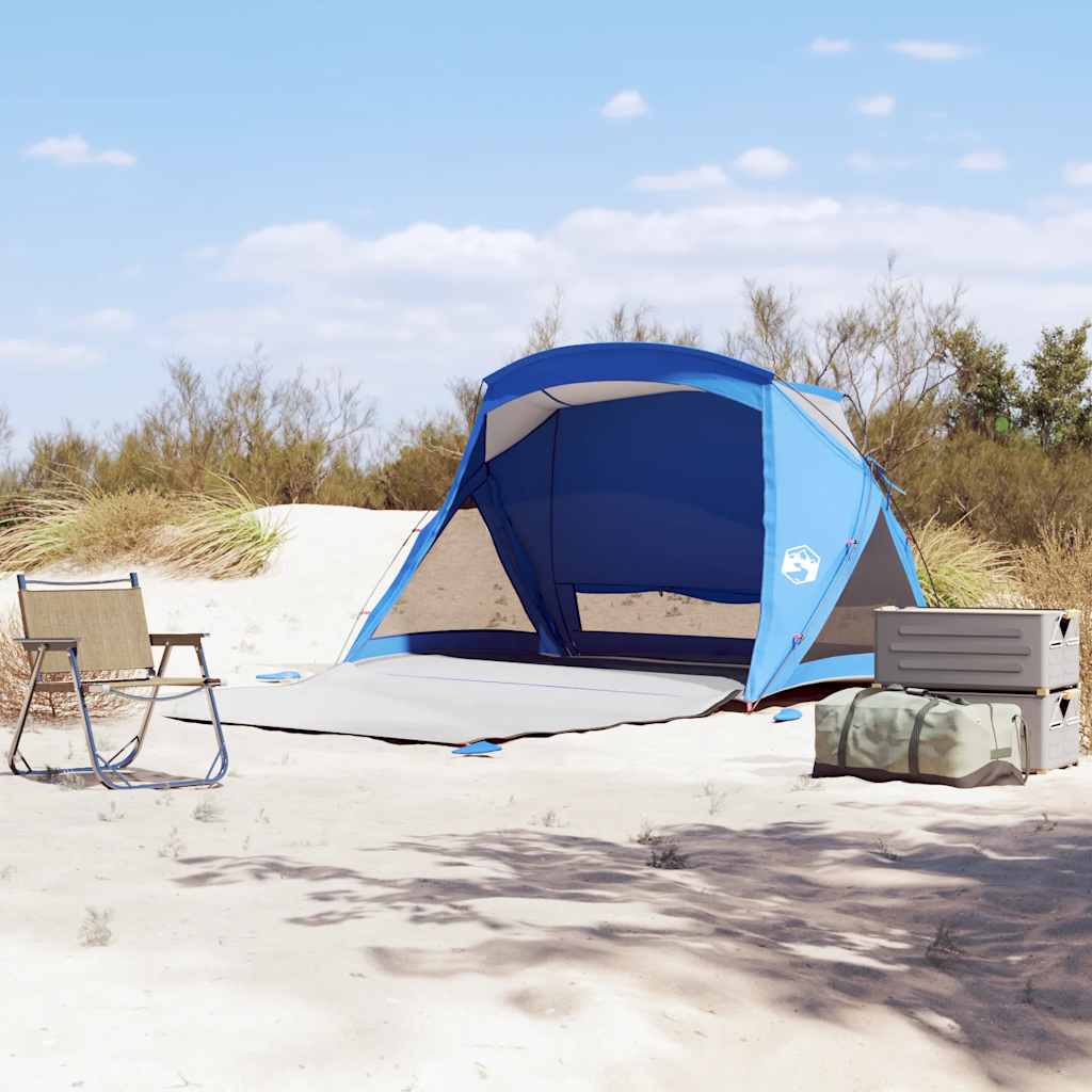 Strandtent 2-persoons waterdicht azuurblauw