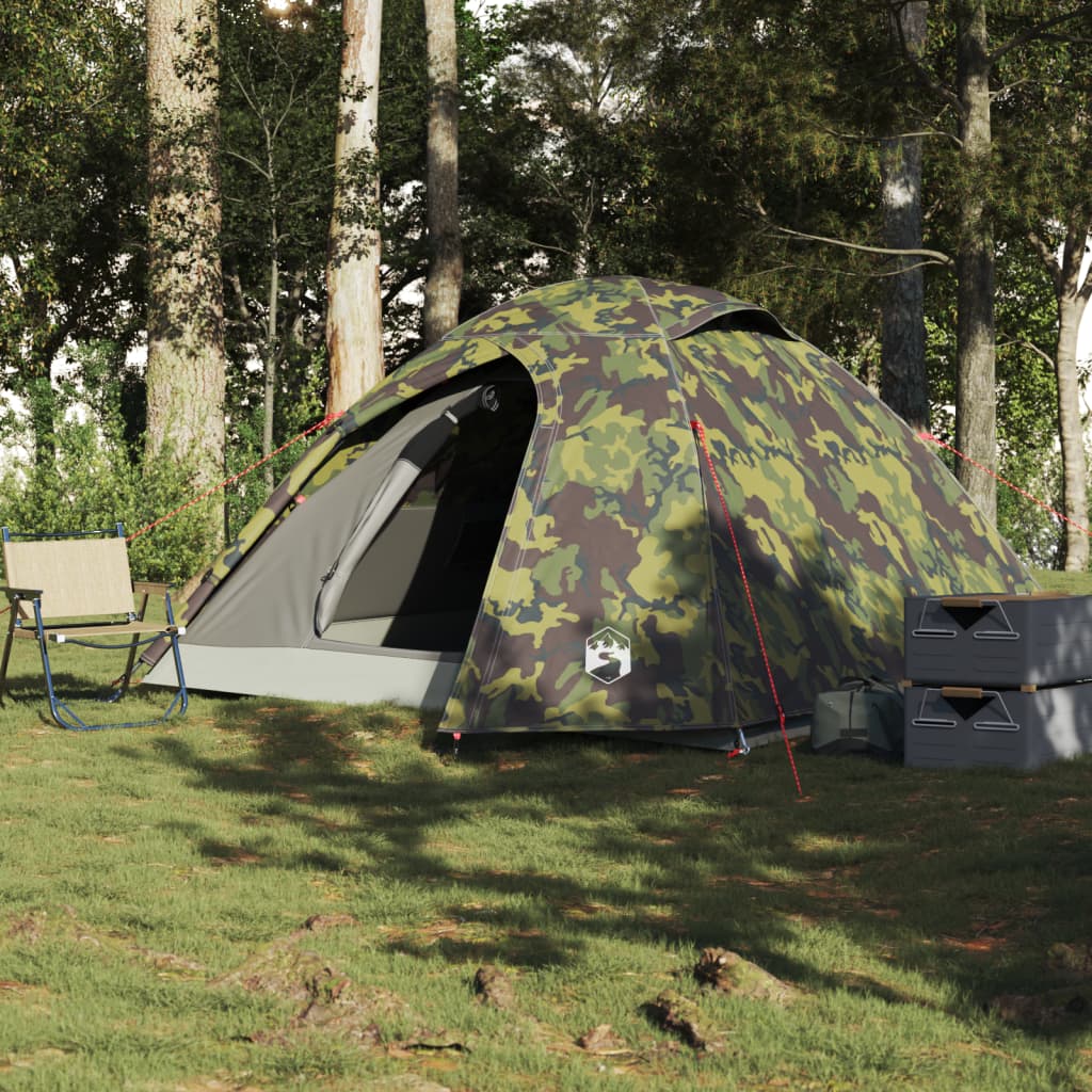 Koepeltent 3-persoons waterdicht camouflage - AllerleiShop