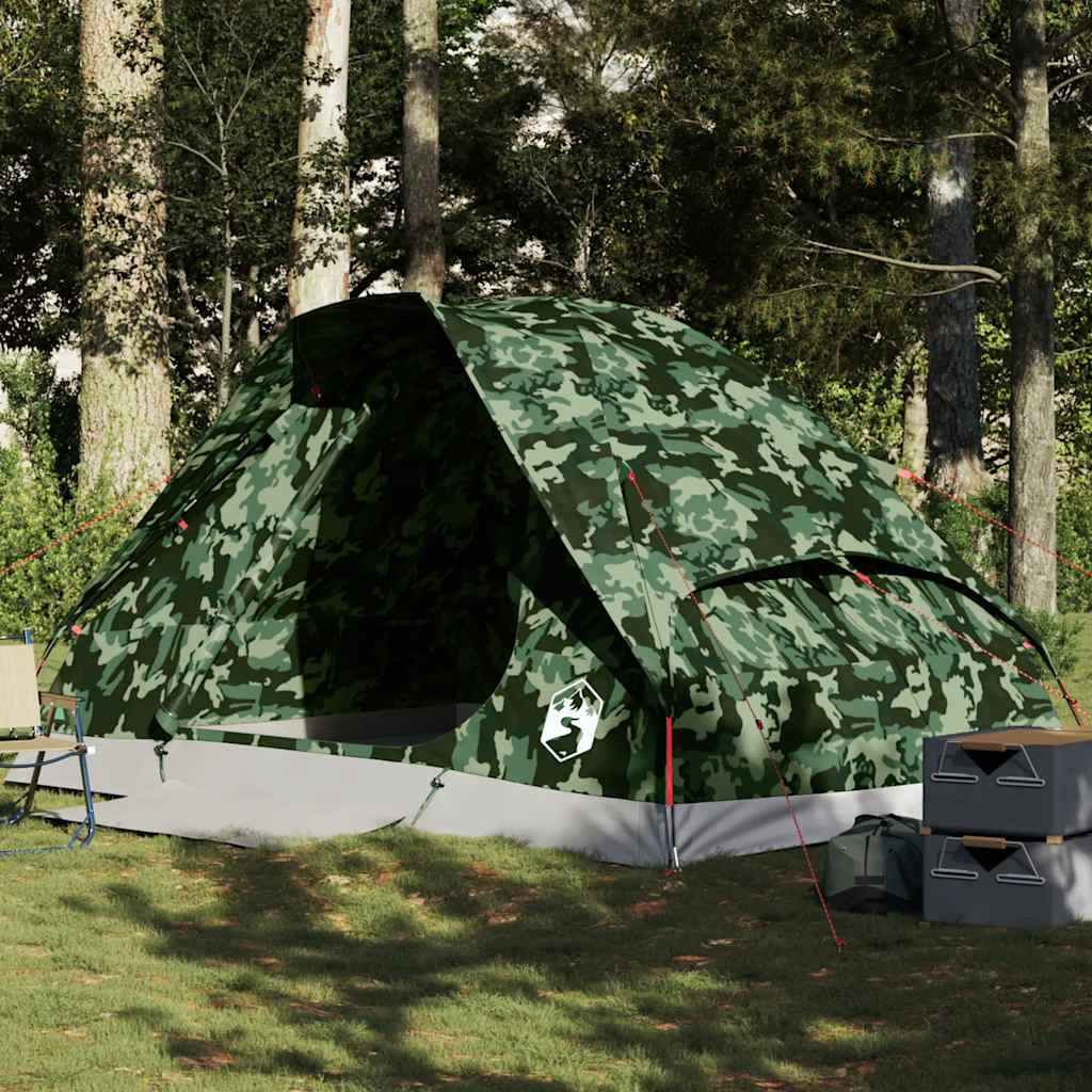 Koepeltent 4-persoons waterdicht camouflage - AllerleiShop