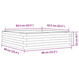 Plantenbak 90x90x23 cm massief douglashout