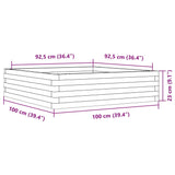 Plantenbak 100x100x23 cm massief grenenhout