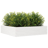 Plantenbak 100x100x23 cm massief grenenhout wit