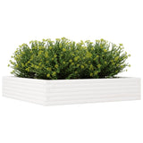 Plantenbak 110x110x23 cm massief grenenhout wit