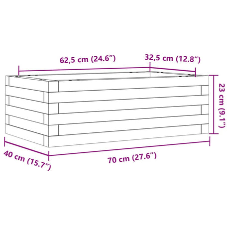 Plantenbak 70x40x23 cm massief grenenhout