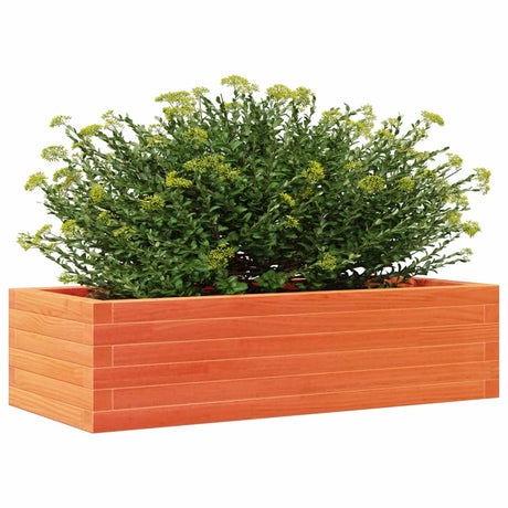 Plantenbak 90x40x23 cm massief grenenhout wasbruin