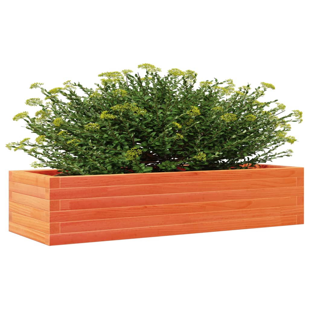 Plantenbak 110x40x23 cm massief grenenhout wasbruin