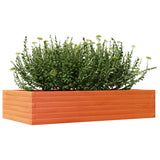 Plantenbak 110x60x23 cm massief grenenhout wasbruin